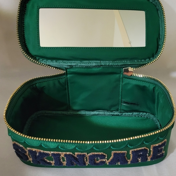Stoney clover lane open top pouch mirror scallop emerald Green nwot custom - Picture 2 of 4